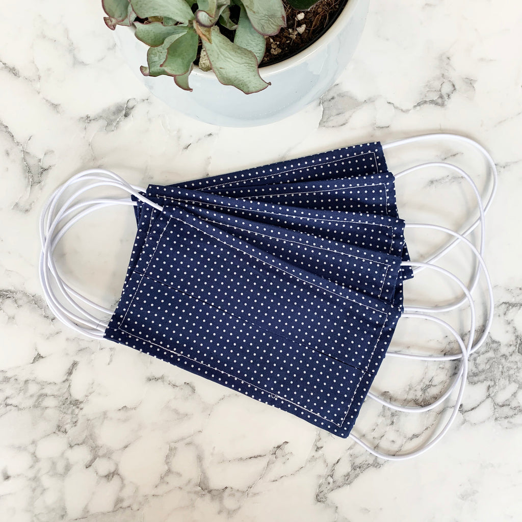 Polka Dot Handmade 100% Cotton Double Layer Face Mask