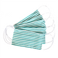 Pack Of Five Striped Turquoise 100% Cotton Facemask