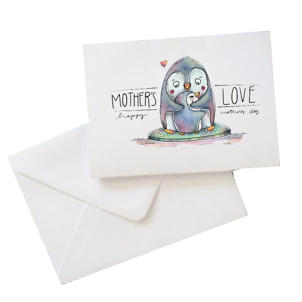 Penguin love card for Grandma or Nanny