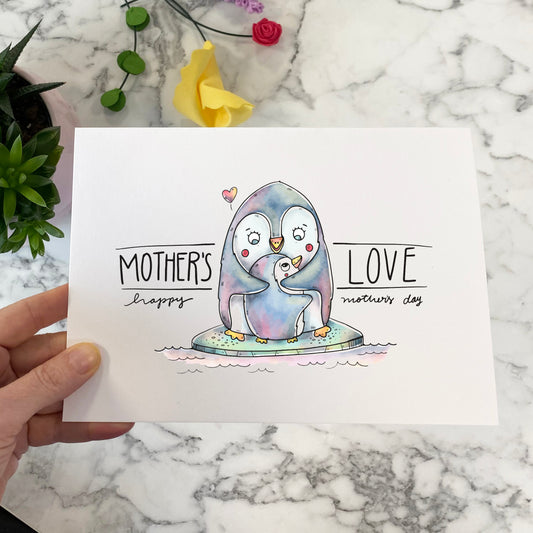 Penguin Hug Mother's Day Card