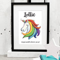 Personalised Sparkle Unicorn Print