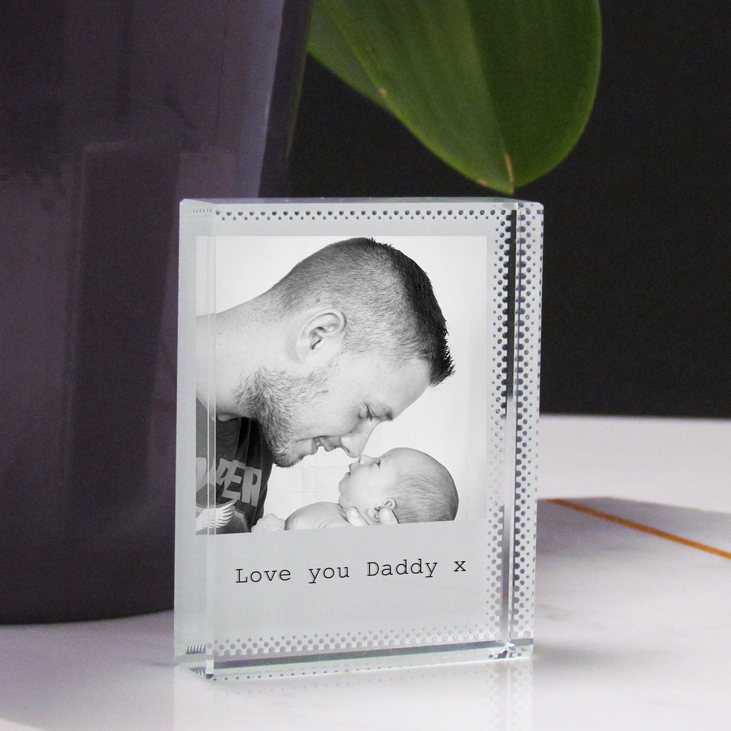 Personalised acrylic photo block keepsake