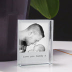 Personalised acrylic photo block keepsake