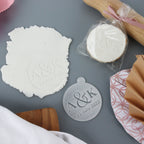 Personalised fondant stamp for homemade cookies