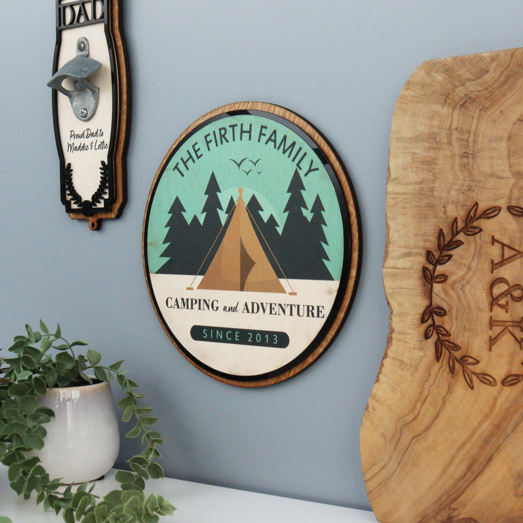 Personalised gift for dads who enjoy camping and hiking