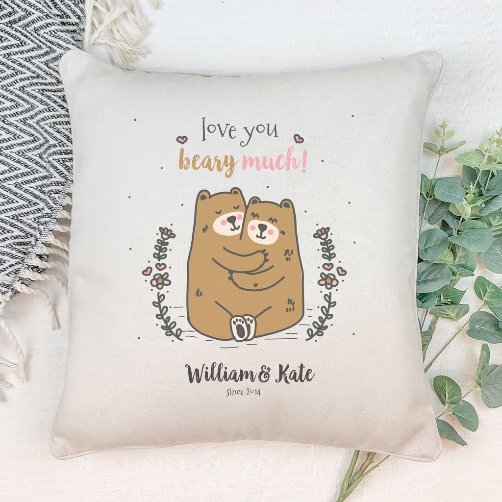 Custom couple cushion with names and anniversary date