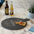 Personalised slate pizza board with name