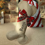 Personalised Luxury Dog Bone Jute Stocking