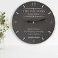 Personalised Slate Kitchen Clock