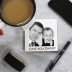 Father's Day Photo Ceramic Coaster