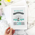 Personalised Vintage Style Wedding Day Card