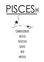 Horoscope Monochrome Print