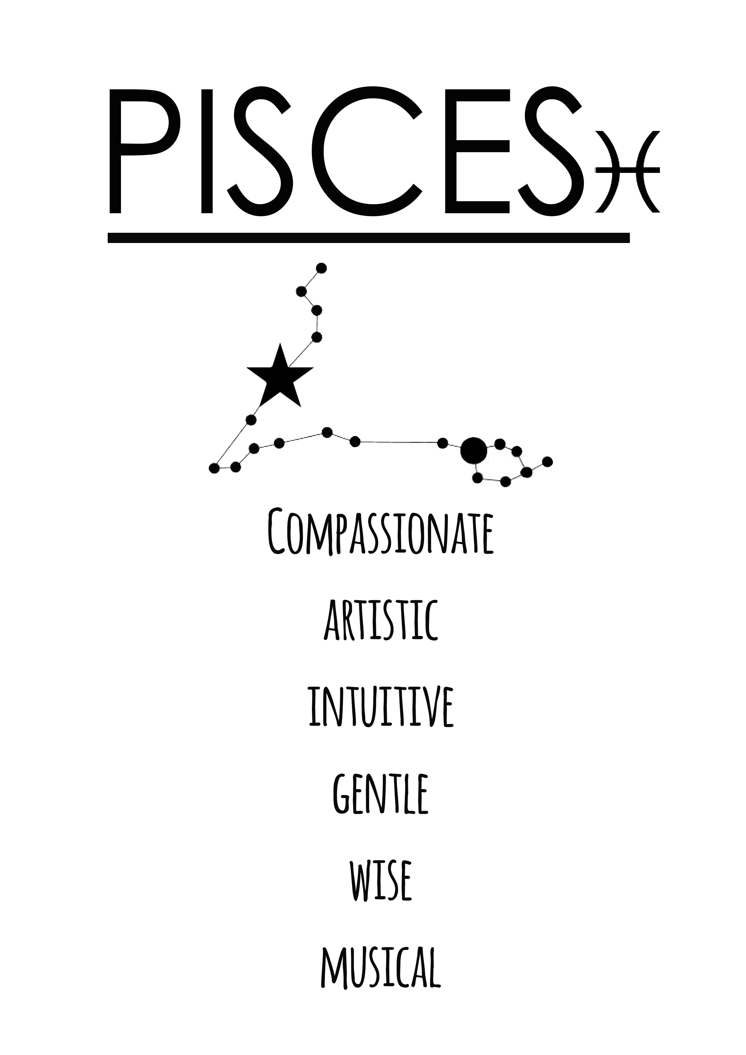 Horoscope Monochrome Print