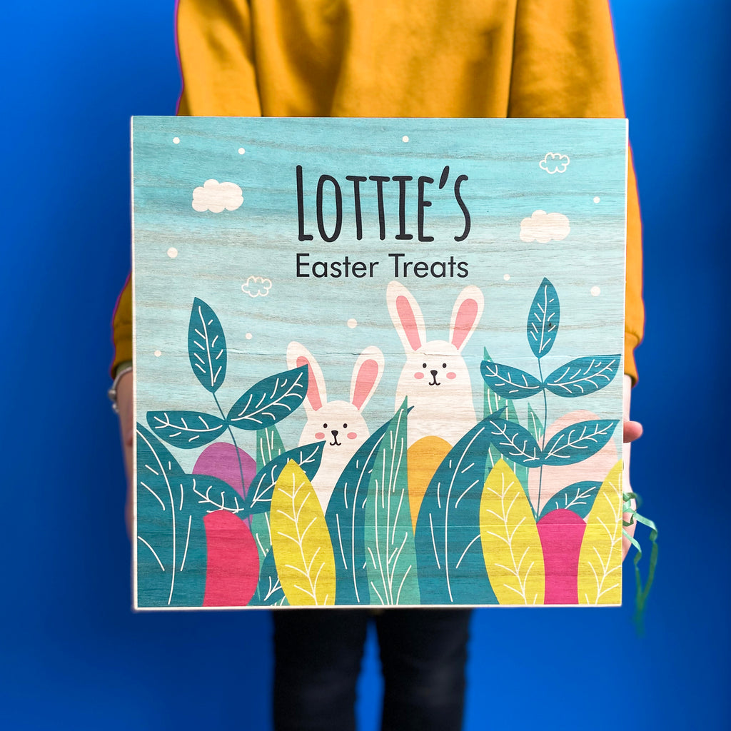 Personalised Printed Wooden Easter Treat Box