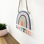 Muted Rainbow Hanging Room Sign