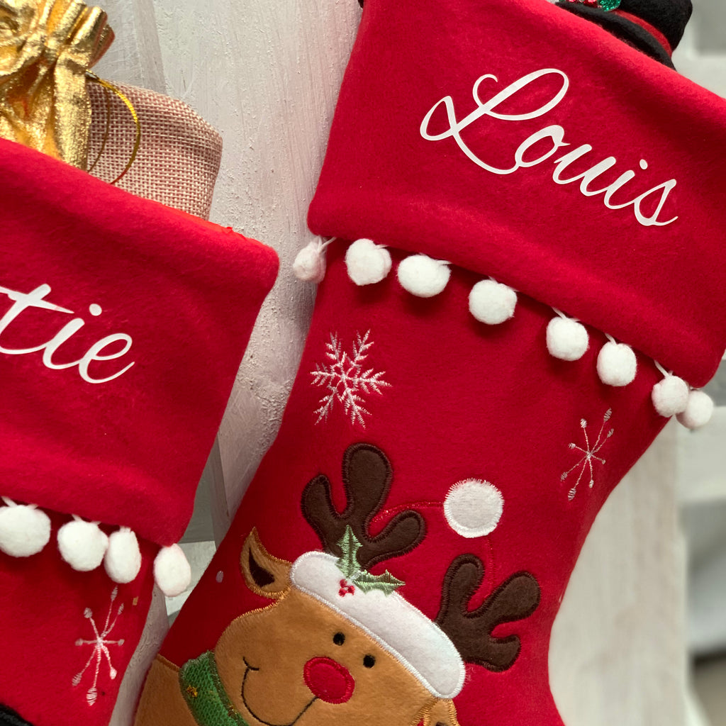 Snowman Or Reindeer Personalised Stocking