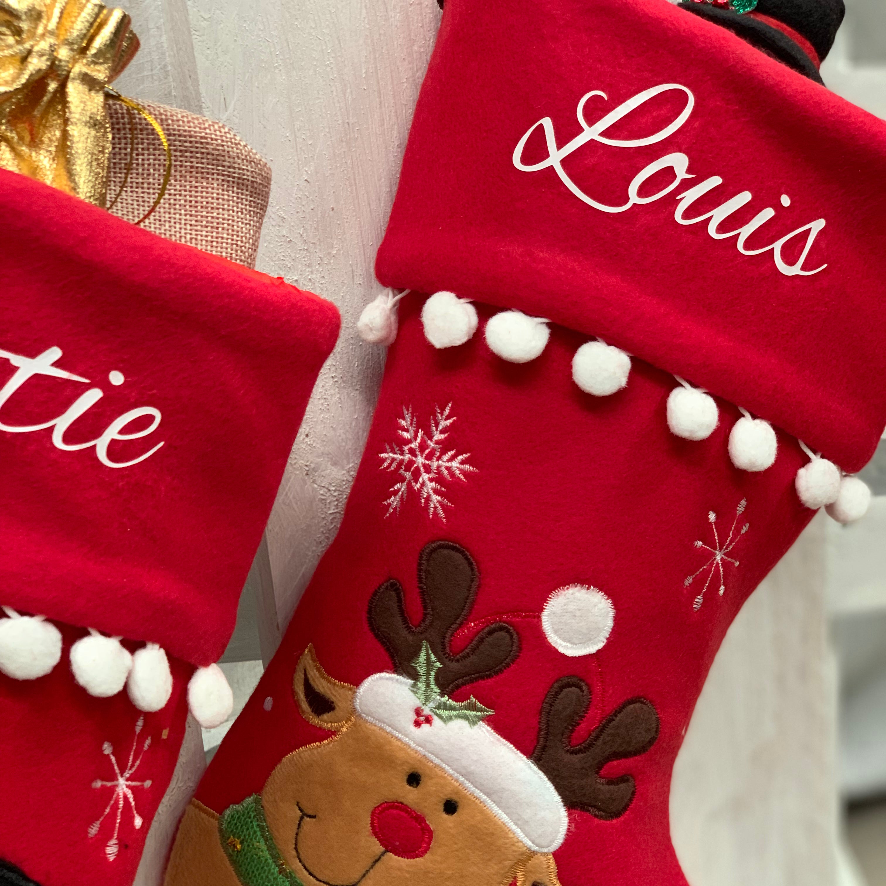 Snowman Or Reindeer Personalised Stocking