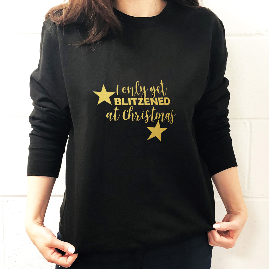 Reindeer slogan Christmas sweatshirt