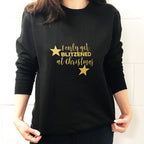 Reindeer slogan Christmas sweatshirt
