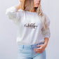 White And Rose Gold Personalised Bride Sweatshirt