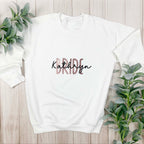 White And Rose Gold Personalised Bride Sweatshirt