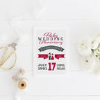 Personalised Ruby Wedding Anniversary Card