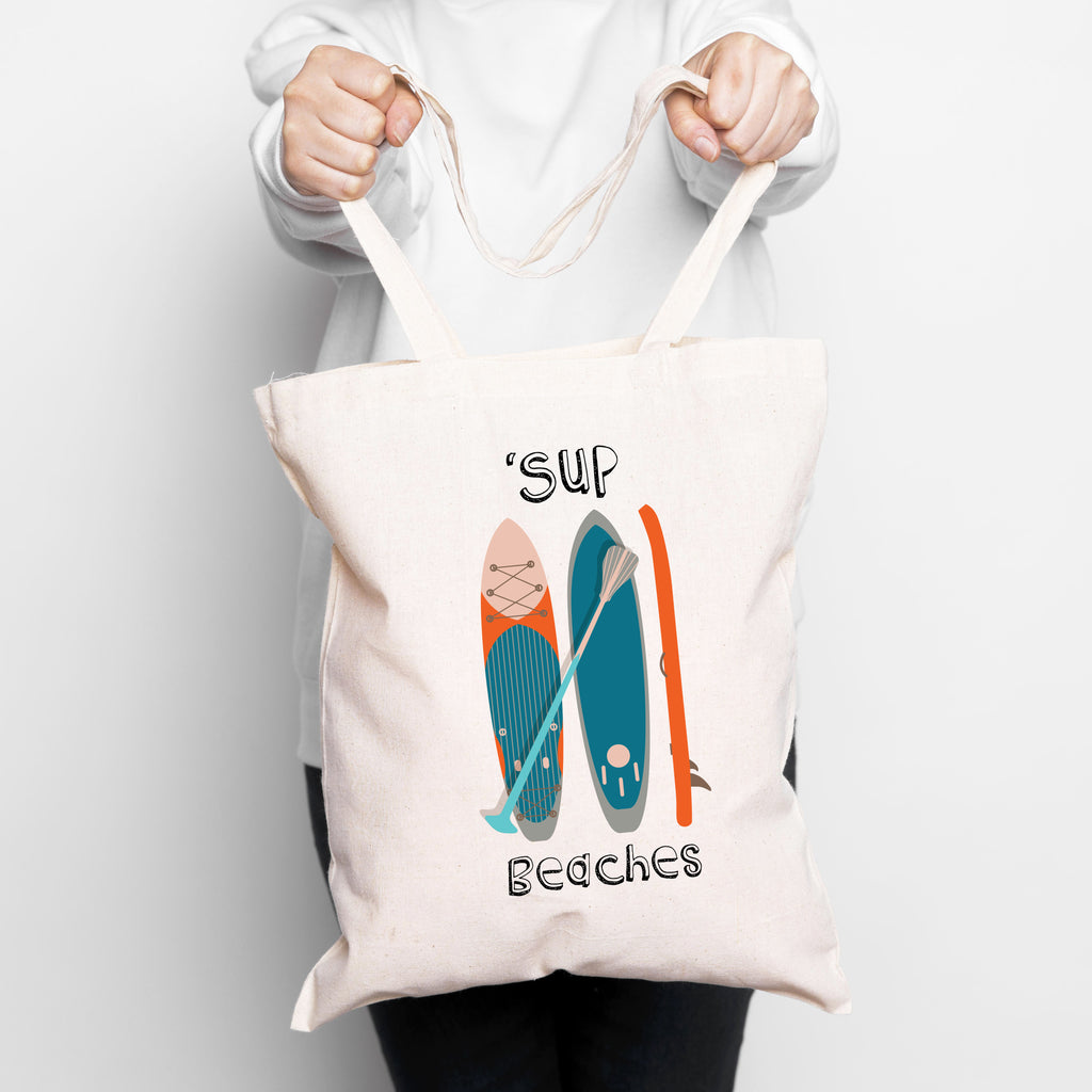 Sup Beaches Paddleboard Tote Bag