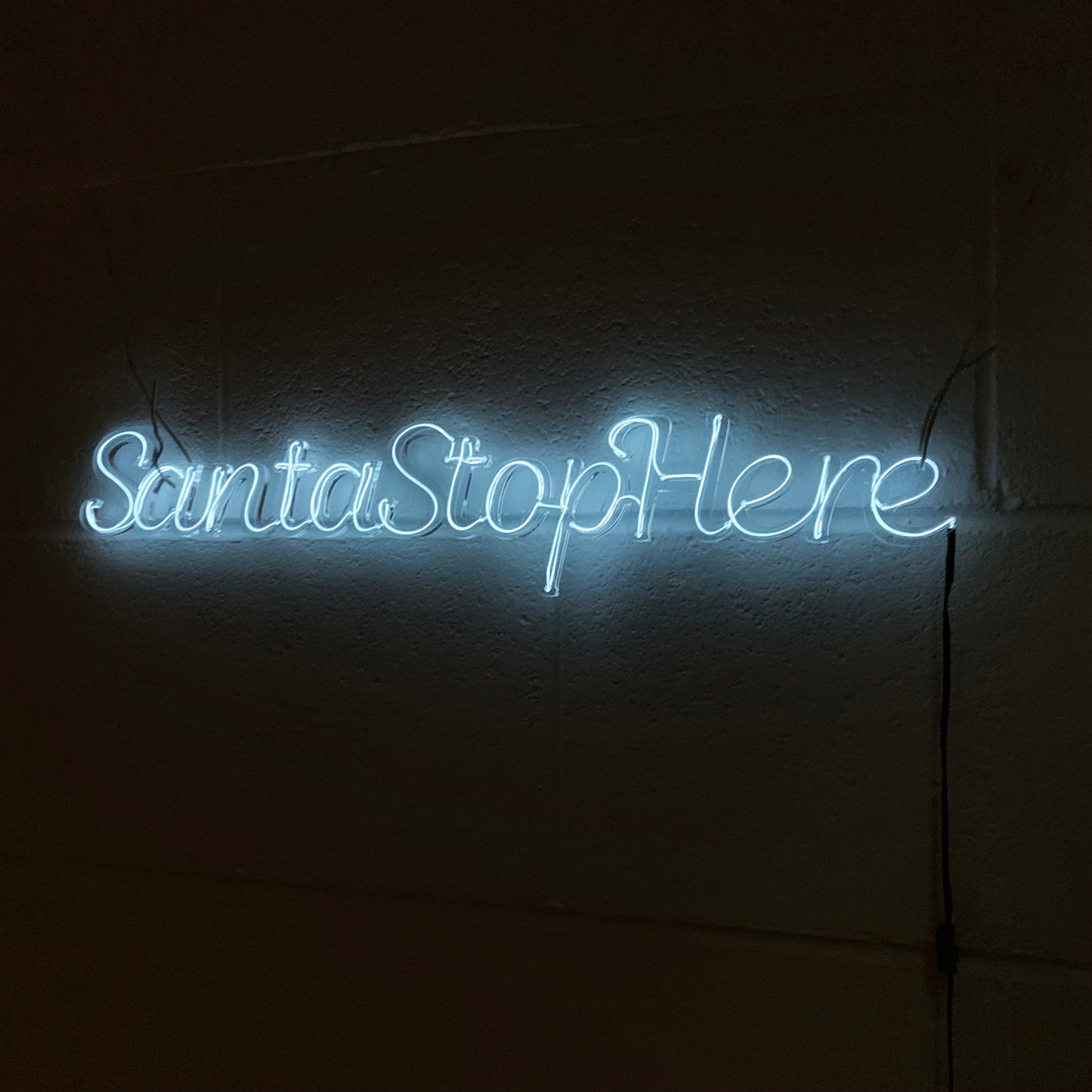 Santa Stop Here Neon El Wire Light