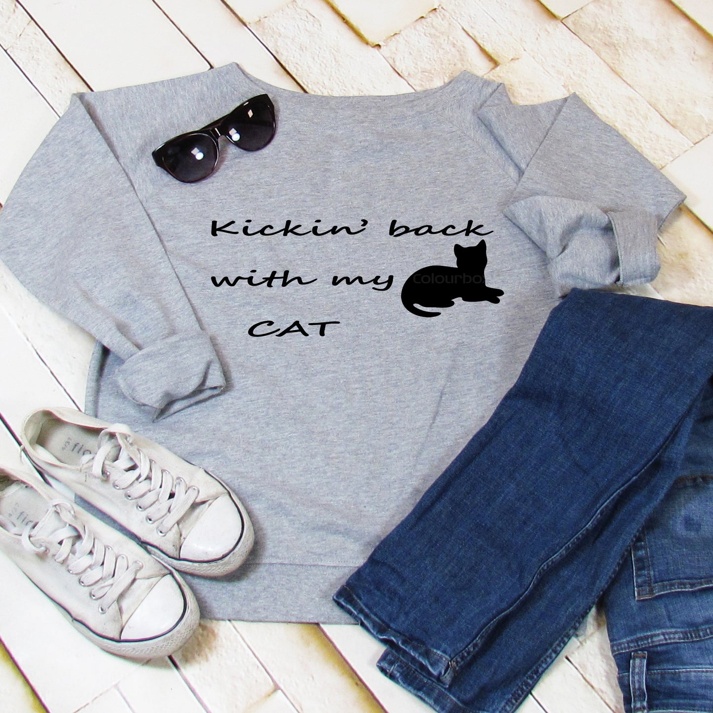 Kickin' Back With My Cat Sweatshirt