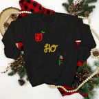 Unisex black Christmas sweatshirt festive design