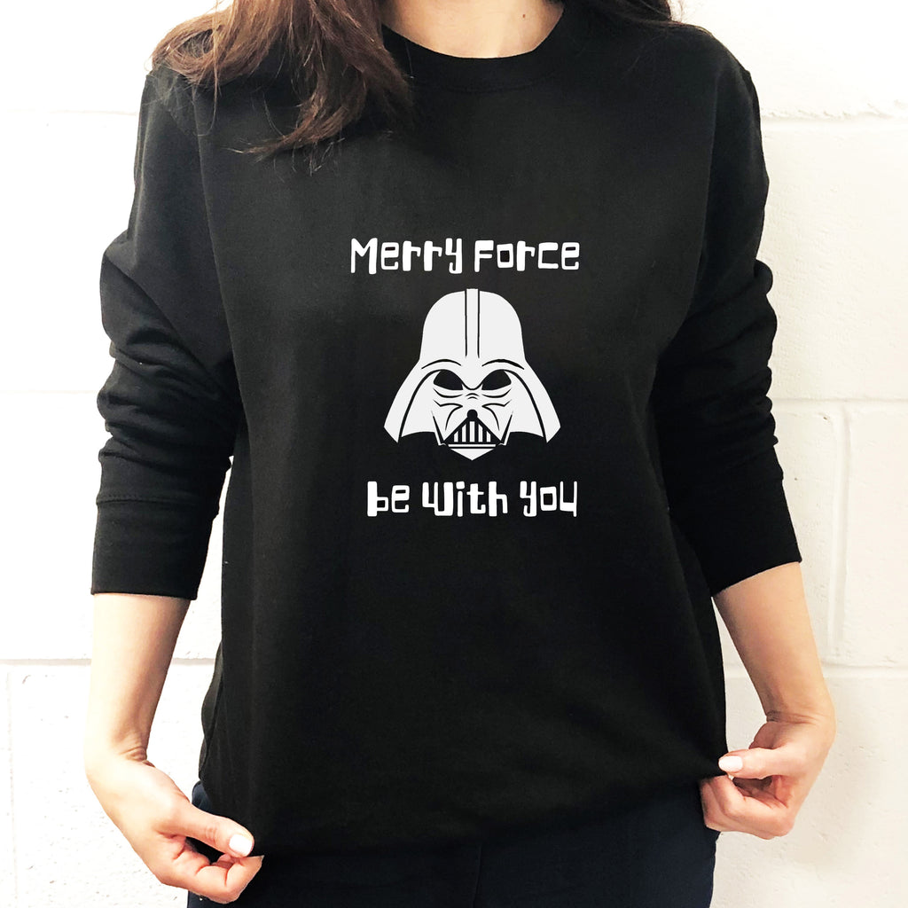 Star Wars inspired Christmas sweatshirt styled casually