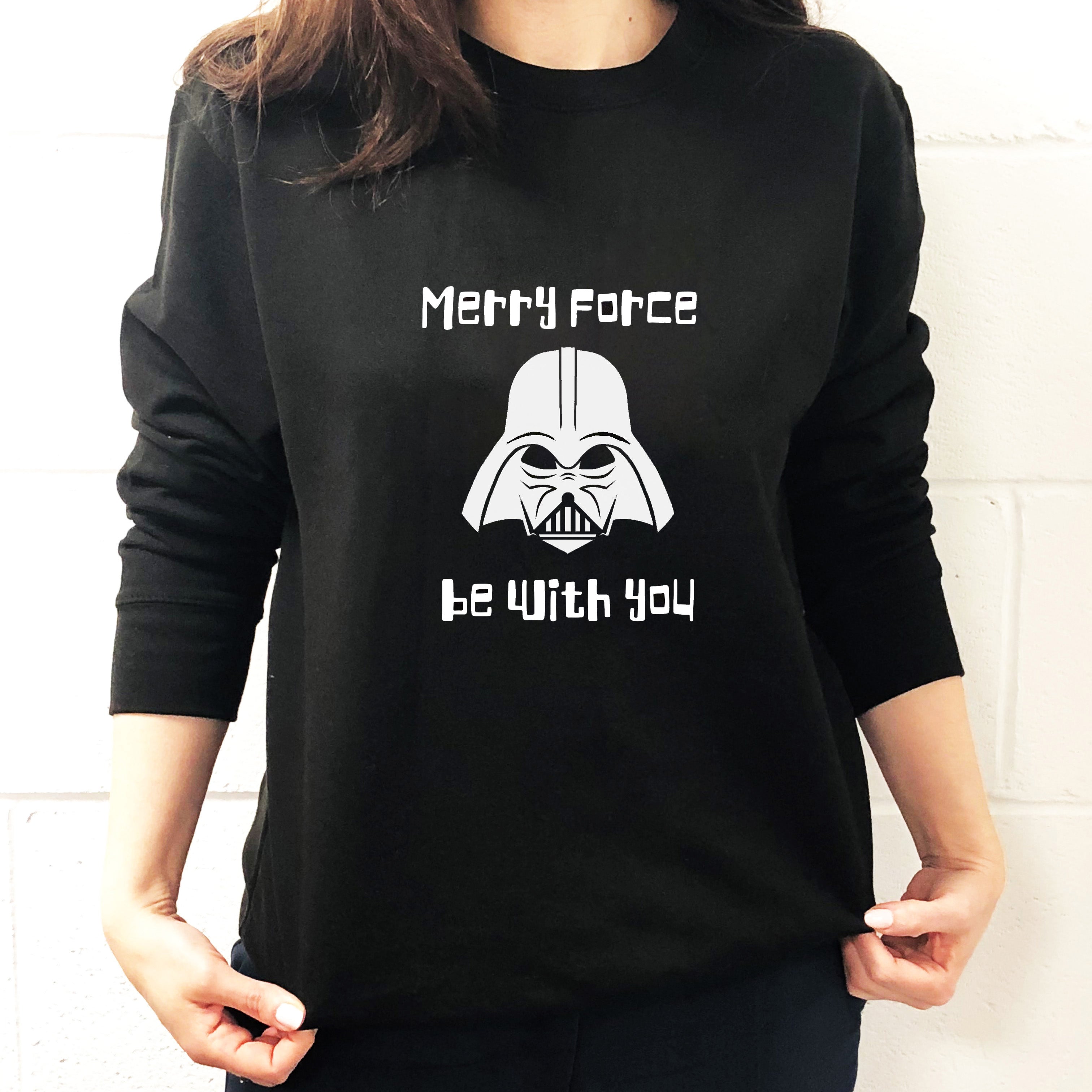 Star Wars inspired Christmas sweatshirt styled casually