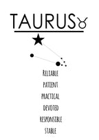 Horoscope Monochrome Print