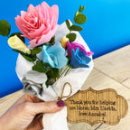 Personalised Thank You Teacher Felt Flower Bouquet