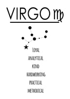 Horoscope Monochrome Print