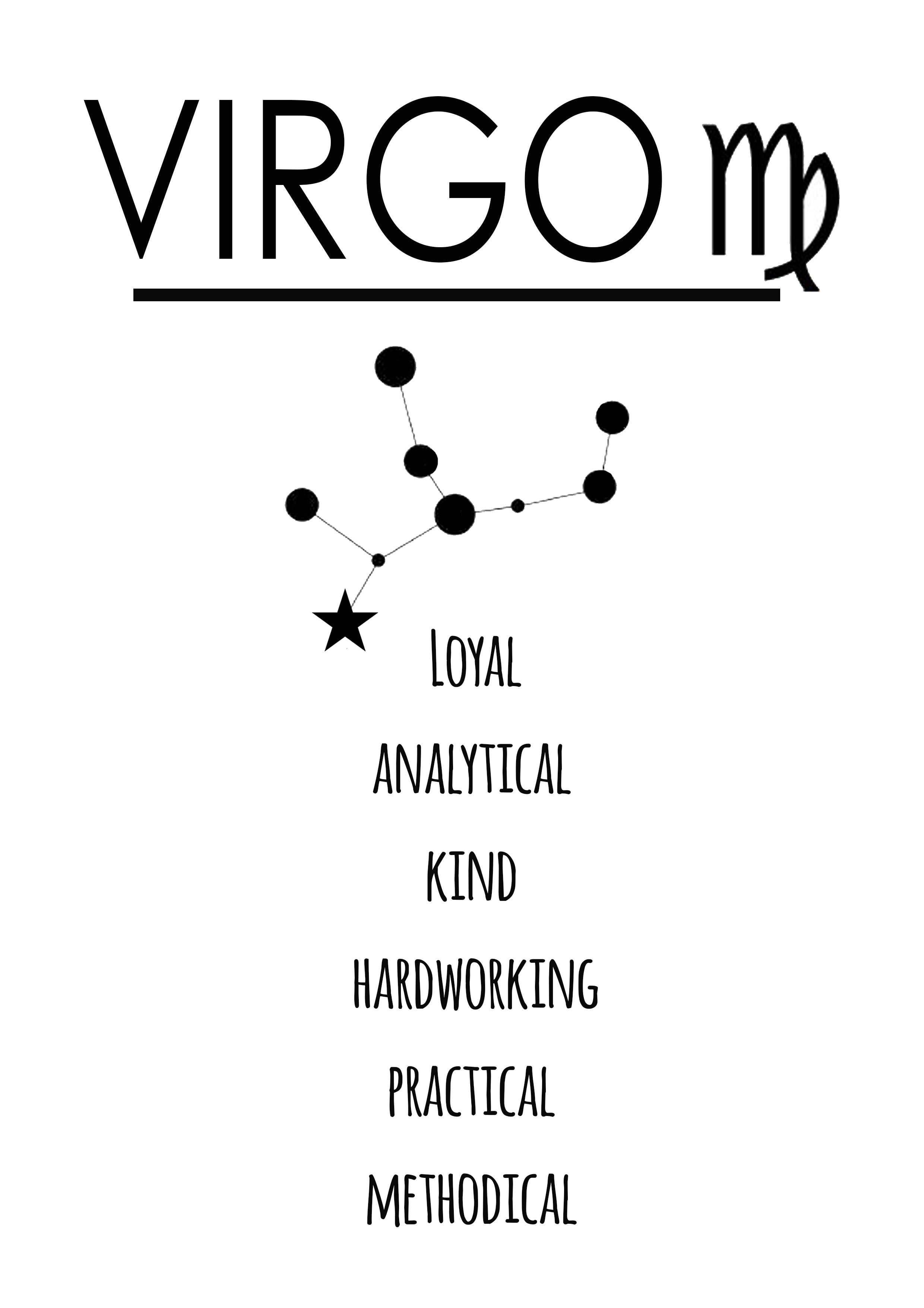 Horoscope Monochrome Print