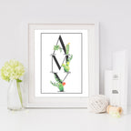 Personalised Succulent Cactus Name Print