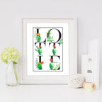 Personalised Succulent Cactus Name Print