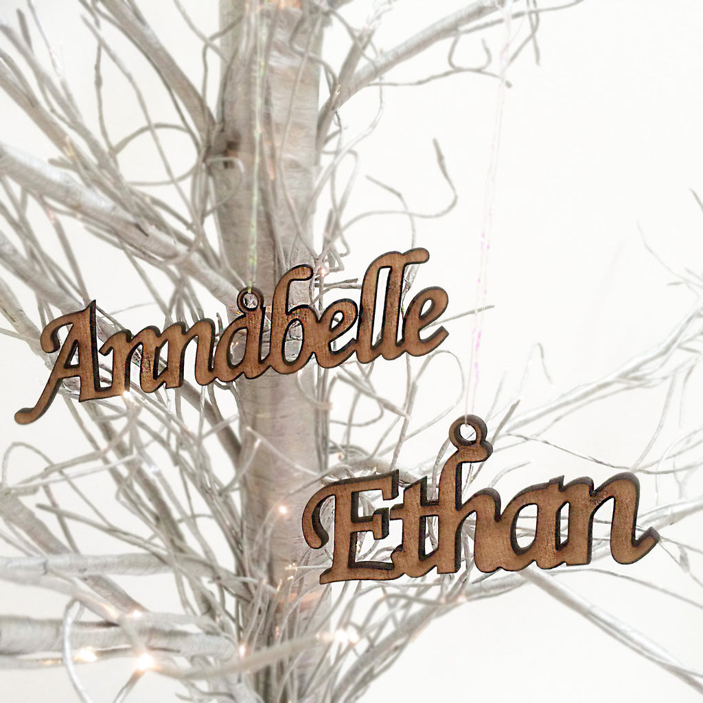 Wooden Name Bauble
