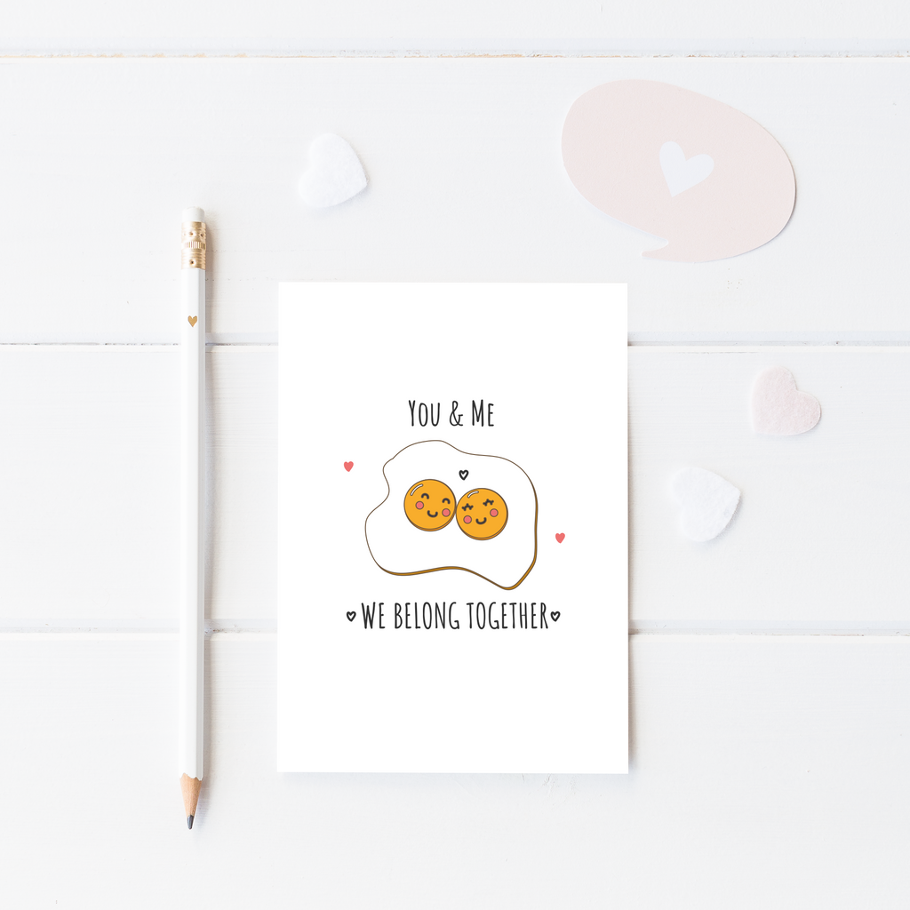 Cute You And Me Belong Together Valentine's Card