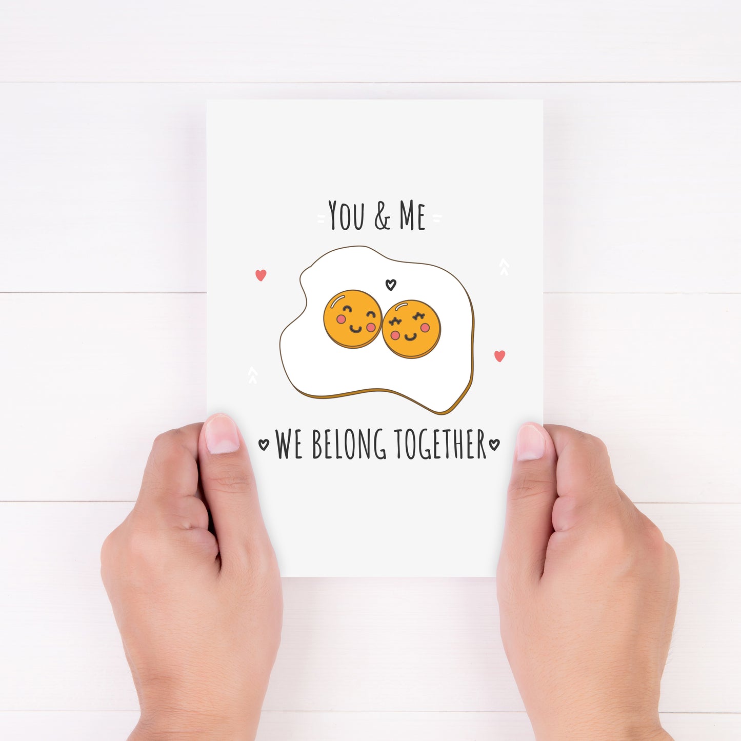 Cute You And Me Belong Together Valentine's Card