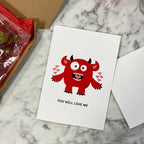 You Will Love Me Funny Monster Valentine's Card