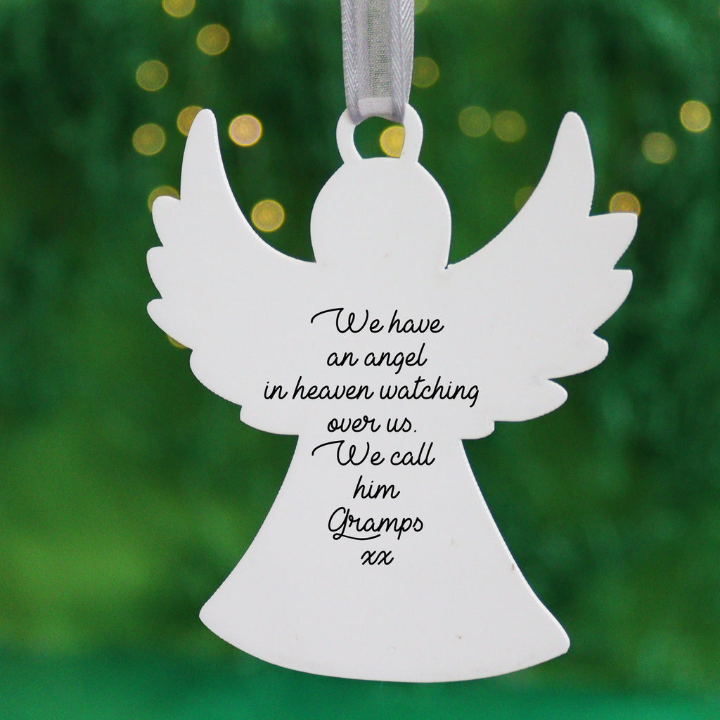 Personalised Printed Angel Memory Bauble