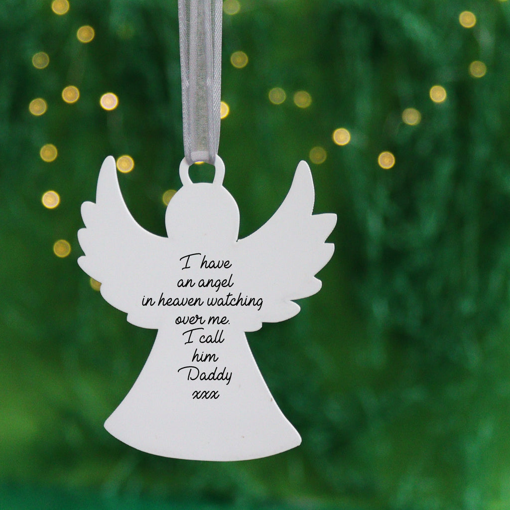 Personalised Printed Angel Memory Bauble