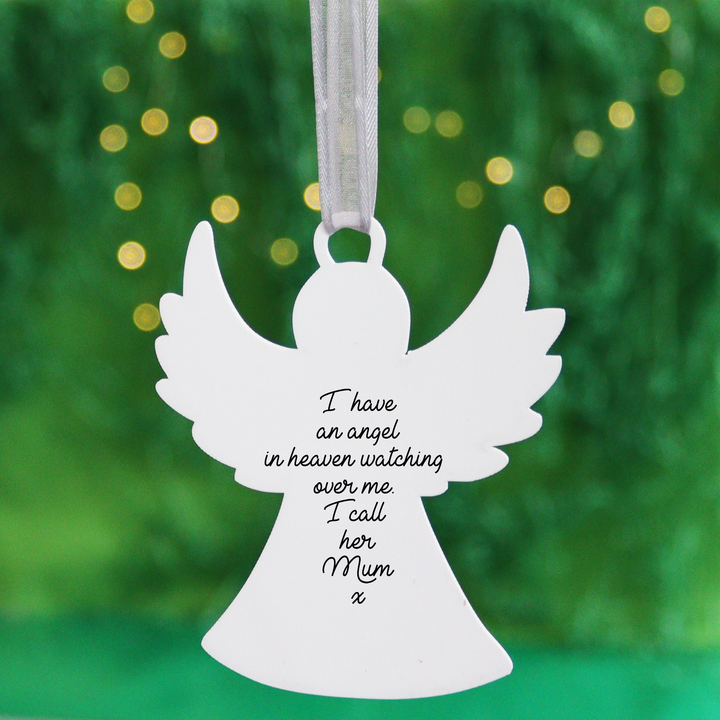 Personalised Printed Angel Memory Bauble