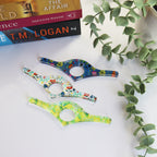 acrylic book page holder printed with three different designs