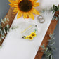 Personalised Acrylic Wedding Ring Box Sunflower