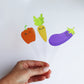 Set Of 12 Cute Veg And Fruit Plant Markers