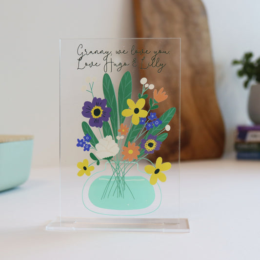 Printed Personalised Flower Alternative Card