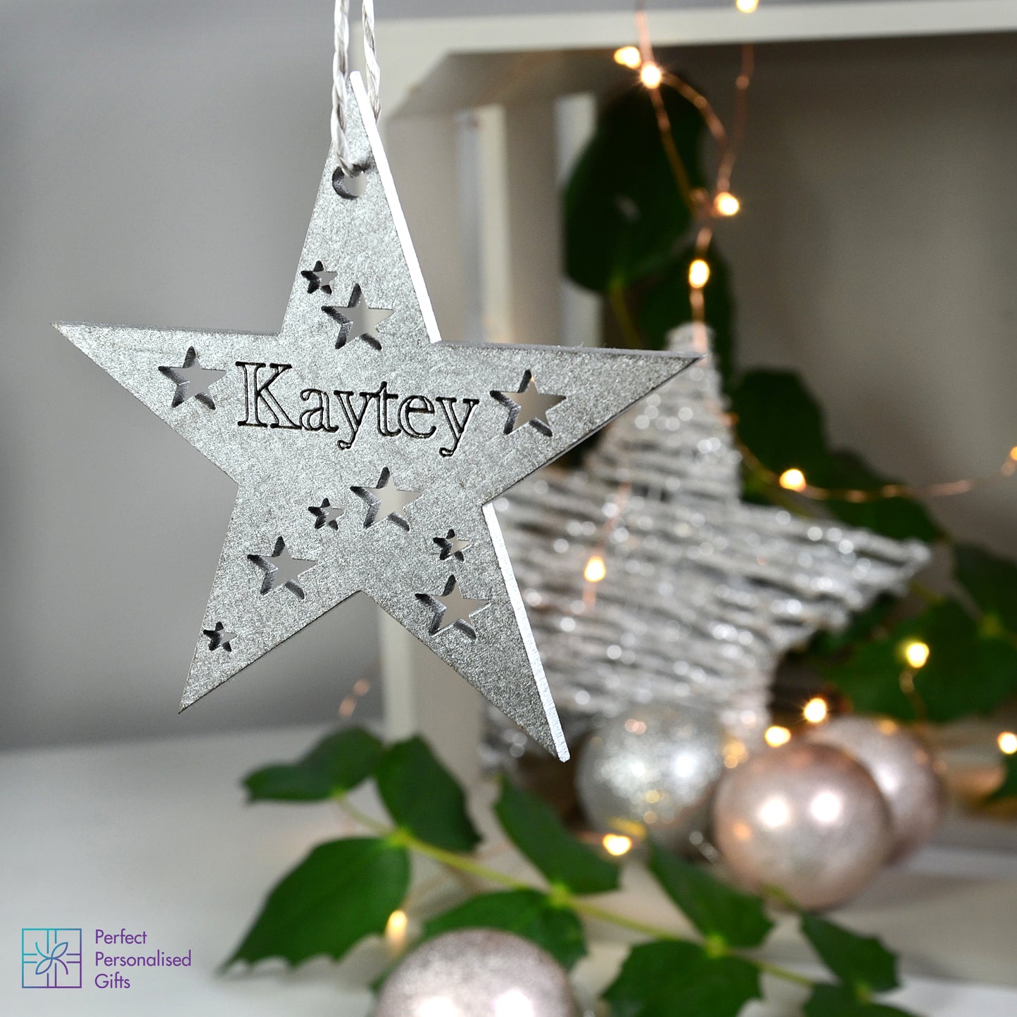 Silver Star Bauble